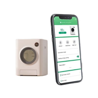 長方形ペットWiFiのスマートなネコ用のトイレは自浄式のメカニズムを可能にした