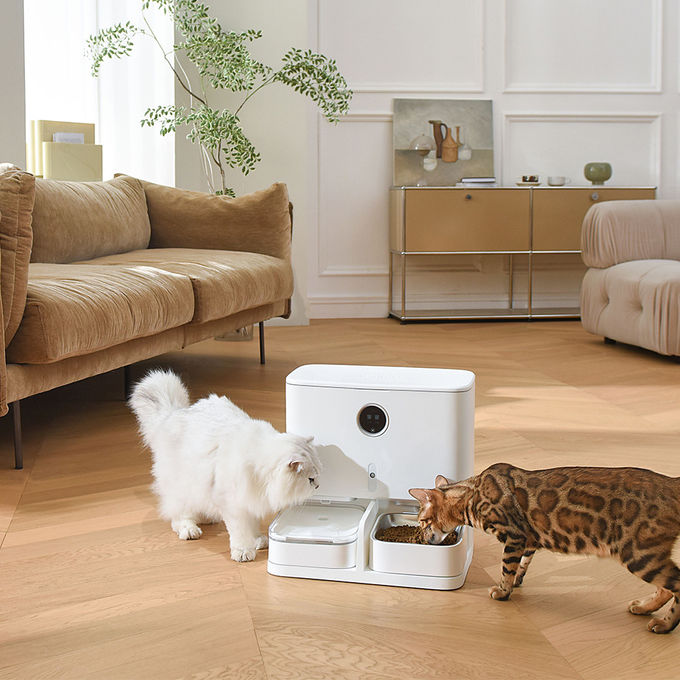 猫/犬のための自動供給6Lペット送り装置そして水ディスペンサーLCDの表示 0