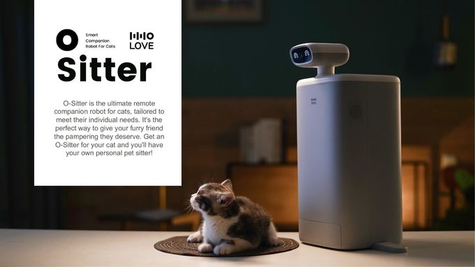 2.5L送り装置/4Xデジタルのズームレンズのカメラが付いているスマートな友達ペット猫のロボット 0